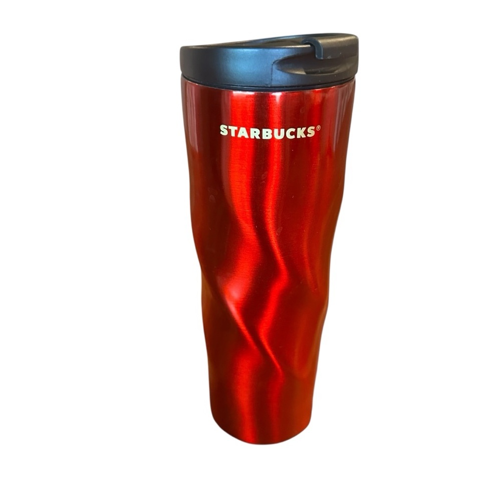Starbucks Red Swirl 2016 Tumbler Mug with Lid Valentineβs